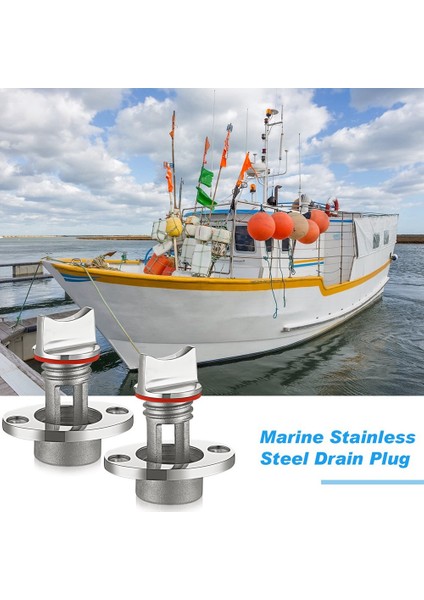 Deniz Tahliye Tapası Paslanmaz Çelik Tekne Tapa Tapası Kiti 1 Inç Delik Için Transom Tekne Tapası 3/4 Inç Için Iplik (Yurt Dışından) fiyatları