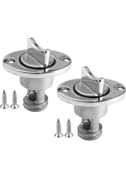 2x Oval Grand Drenaj Tapası Marine 316 Paslanmaz Çelik Tahliye Tapası 1 Inç Delikli Tekneye Takılır Vidalı Tahliye Tapası (Yurt Dışından)