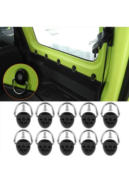 20 Paket Metal Bağlama Ankrajları Suzuki Jimny Için D-Ring Tokası JB64 JB74W 2019 2020 2021 Gaga Kargo Alanı (Yurt Dışından) fırsatları