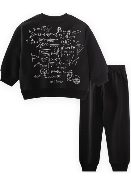 Işlem Baskılı Eşofman Takım 2-7 Yaş Siyah fiyatları