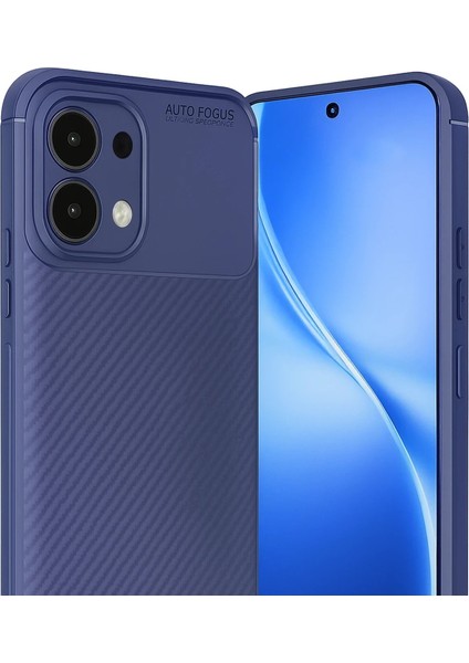 CPT16 Oppo A6 Pro 4g Auto Focus Karbon Kapak - Lacivert modelleri