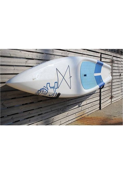 Kayık Kürek Tahtası Duvar Montaj Rafı Dayanıklı Ağır Hizmet Tipi Toz Kaplı Snowboard Ekran Raf Sörf Tahtası Depolama Rafı Siyah (Yurt Dışından) indirimleri