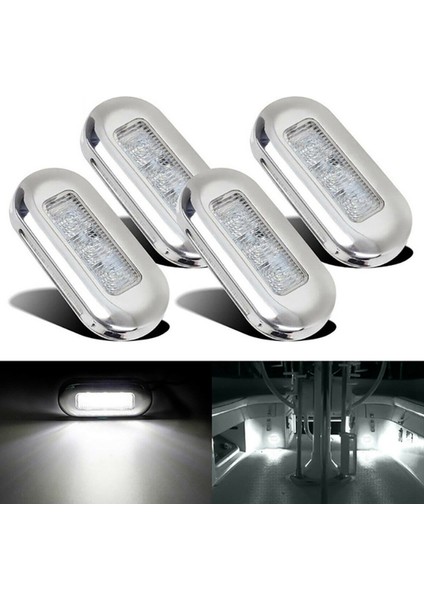 12PCS 12V Tekne Deniz Sinyal Lambası Açık Sınıf Büyük Su Geçirmez LED Nezaket Işıkları Merdiven Güverte Beyaz (Yurt Dışından) fiyatları