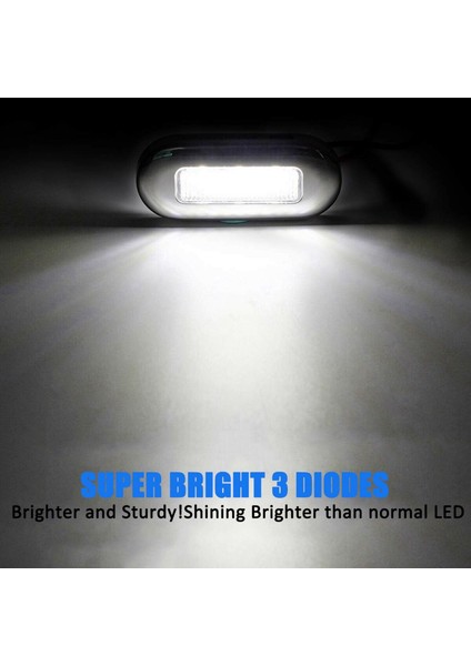 12PCS 12V Tekne Deniz Sinyal Lambası Açık Sınıf Büyük Su Geçirmez LED Nezaket Işıkları Merdiven Güverte Beyaz (Yurt Dışından) modelleri