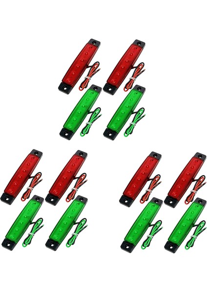 12PCS Kırmızı Yeşil Tekne Navigasyon LED Işıklar Sert Işıklar Tekne Sancak Işık 12V (Yurt Dışından)