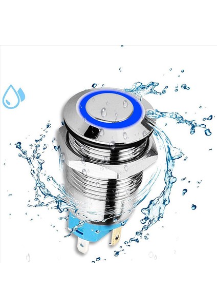 15PCS 12MM Mandallama Düğmesi Anahtarı Yüksek Yuvarlak Kapak 12V/24V Mavi Işık ile Su Geçirmez Metal Itme Düğmesi Anahtarı (Yurt Dışından) indirimleri