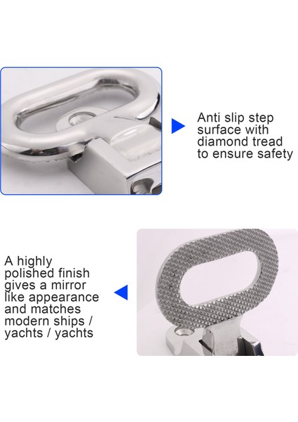 108X81MM Elmas Kaydırılmayan 316 Paslanmaz Çelik Katlanır Direk Adım Deniz Teknesi Yat Arabası Rv Transom Adım Katı Adım (Yurt Dışından) indirimleri