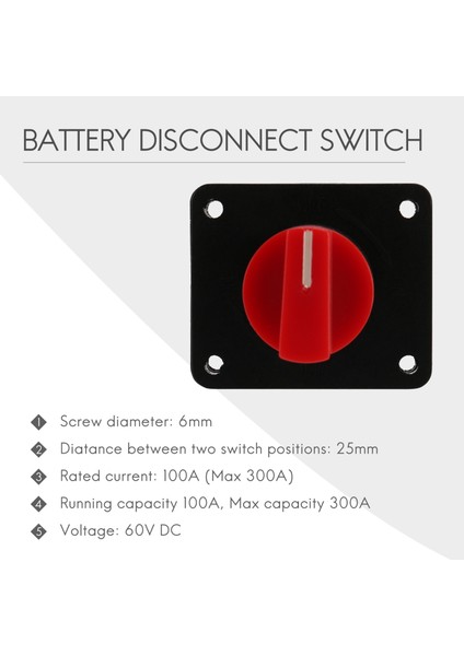 12V 300A Pil Gücü Bağlantısı Pil Anahtarı Döner Izolatör Rv Tekne Araba Kamyonu Otomatik Yat Için Kapalı Anahtar Öldür (Yurt Dışından) modelleri