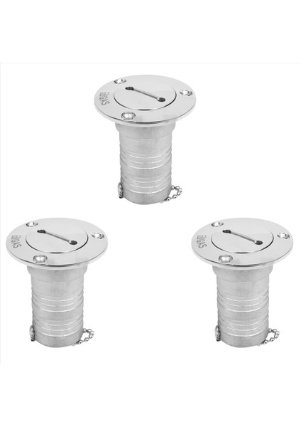 3x 38MM 1 5 Inç Deniz Paslanmaz Çelik Tekne Doldurma/ Dolgu Port Gaz Yakıt Deposu Anahtar Kapak (Yurt Dışından)