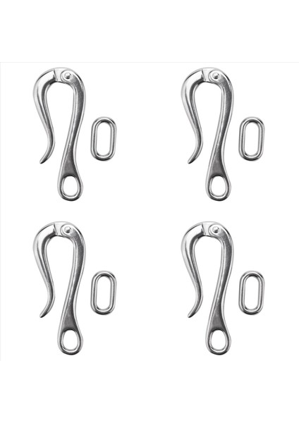 4pcs 100MM Pelican Hook &amp Eye Hızlı Serbest Bırakma Bağlantısı Paslanmaz Çelik 316 Deniz Tekne Donanımı (Yurt Dışından)