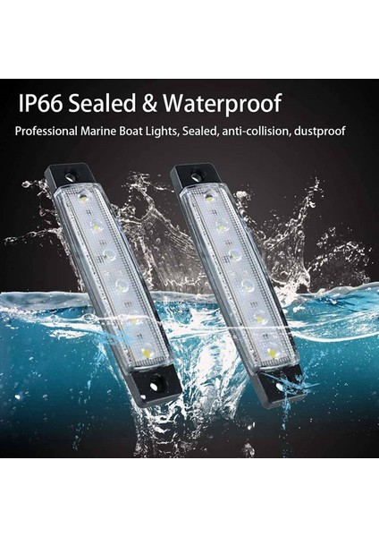 20 Adet Deniz Botu Işıkları 12V 24V Su Geçirmez Tekne Iç Navigasyon Şeridi Işık Güverte Transom Adım Kokpit Aydınlatması E (Yurt Dışından) modelleri