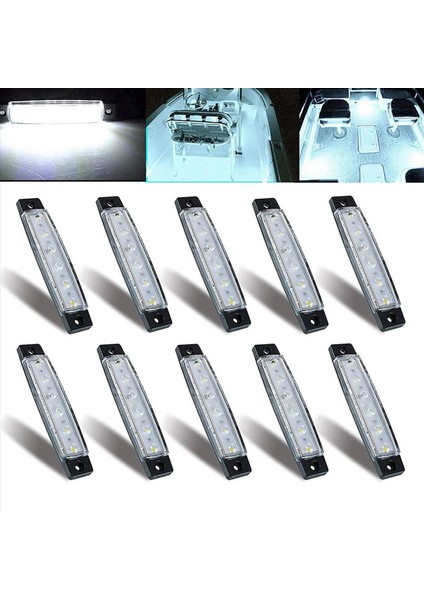 20 Adet Deniz Botu Işıkları 12V 24V Su Geçirmez Tekne Iç Navigasyon Şeridi Işık Güverte Transom Adım Kokpit Aydınlatması E (Yurt Dışından) fırsatları