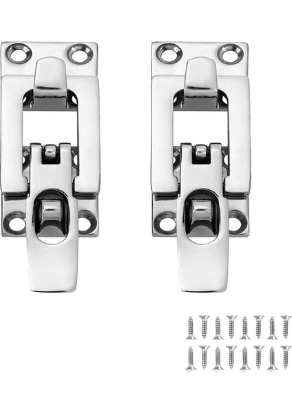 Deniz Anti-Çirkin Kare Meydan Mandalları Tekne Kapısı Kapak Için Kelepçe Mandalları Tutun Kilitlenebilir 316 Paslanmaz Çelik Vidalar (Yurt Dışından)