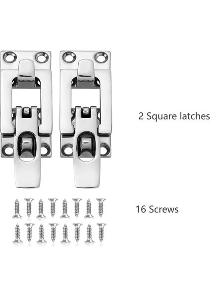 Deniz Anti-Çirkin Kare Meydan Mandalları Tekne Kapısı Kapak Için Kelepçe Mandalları Tutun Kilitlenebilir 316 Paslanmaz Çelik Vidalar (Yurt Dışından) fiyatları