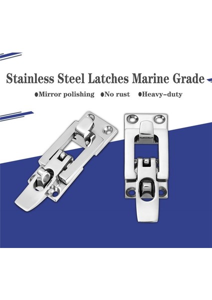 Deniz Anti-Çirkin Kare Meydan Mandalları Tekne Kapısı Kapak Için Kelepçe Mandalları Tutun Kilitlenebilir 316 Paslanmaz Çelik Vidalar (Yurt Dışından) indirimleri