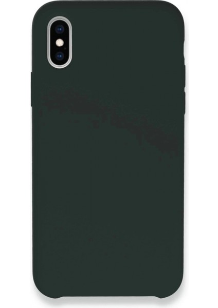 iPhone Xs Max Kılıf Lansman Legant Silikon - Koyu Yeşil (K95)