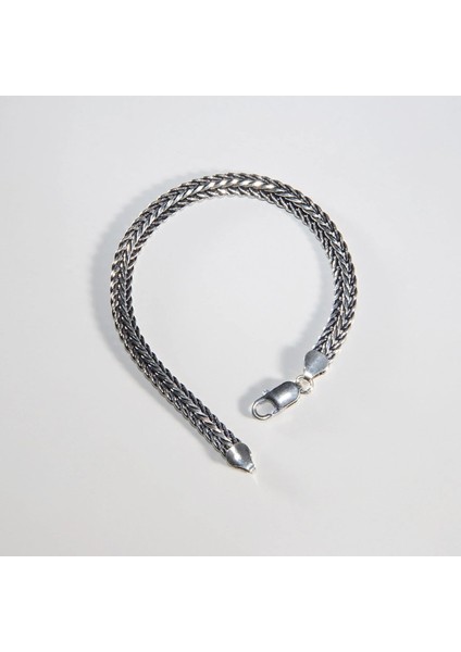 5n Balıksırtı Tilki Kuyruğu Gümüş Bileklik modelleri