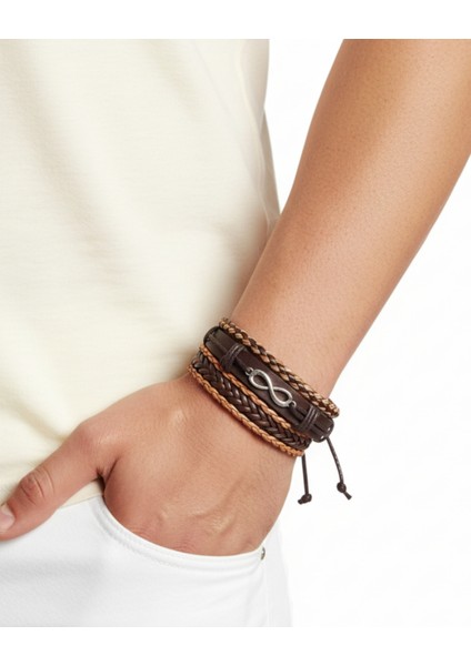 Sonsuzluk Hayat Ağacı Figürlü El Yapımı Deri Bileklik Setleri fiyatları