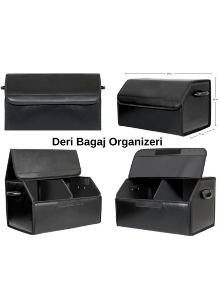 Oto Bagaj Organizeri Deri Bagaj Kutu Çanta
