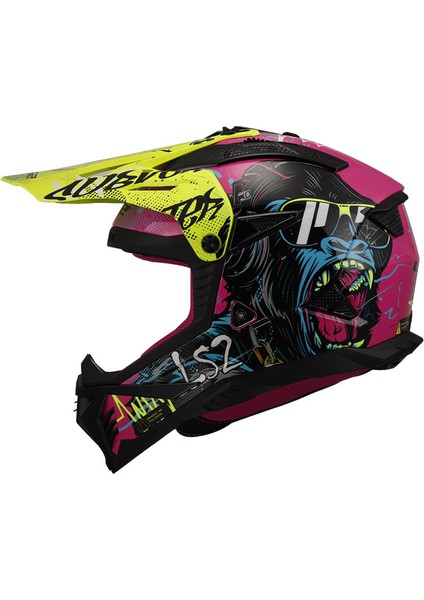Fast 2 Gorilla Mor-Neon Sarı Kask modelleri