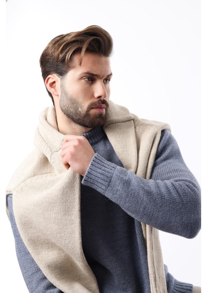 Indigo Bisiklet Yaka Overfit Erkek Triko Kazak E7402