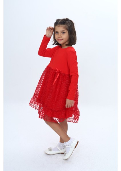 Kız Çocuk Fırfırlı Tüllü Elbise fiyatları