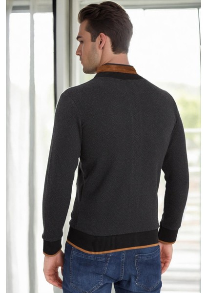 1021 Dewberry Erkek Sweatshırt-Koyu Balıksırtı Antrasit fiyatları