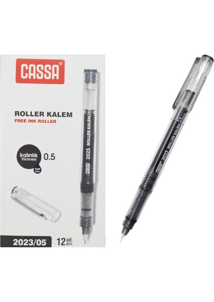 2023 Iğne Uçlu Roller Kalem 0.7 mm Siyah 12 Adet modelleri