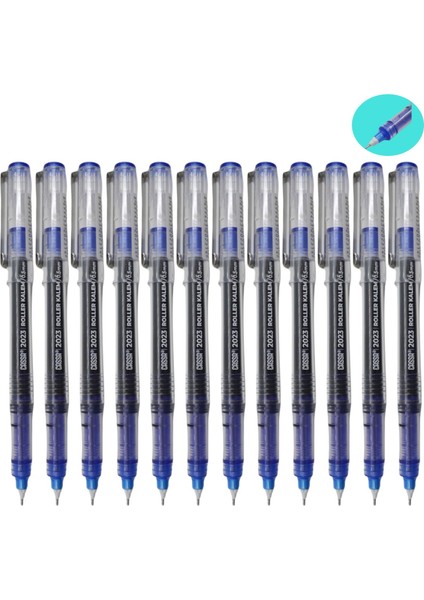 2023 Iğne Uçlu Roller Kalem 0.7 mm Mavi 12 Adet