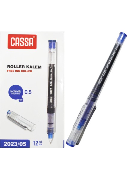 2023 Iğne Uçlu Roller Kalem 0.7 mm Mavi 12 Adet modelleri