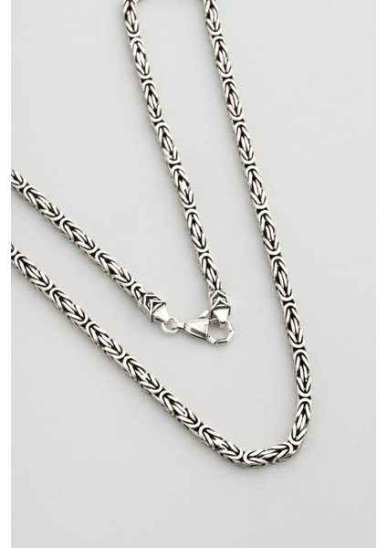 Gladius Gücü Oksitli 60 cm Gümüş Erkek Kral Zincir Kolye