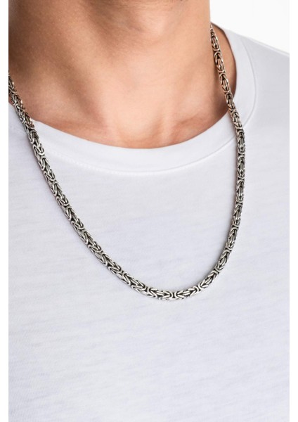 Gladius Gücü Oksitli 60 cm Gümüş Erkek Kral Zincir Kolye fiyatları