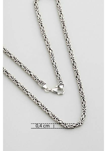 Gladius Gücü Oksitli 60 cm Gümüş Erkek Kral Zincir Kolye modelleri