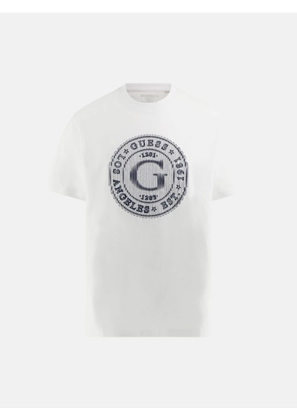 Tee Erkek Beyaz Regular Fit T-Shirt M5BI15K8FQ4-G011