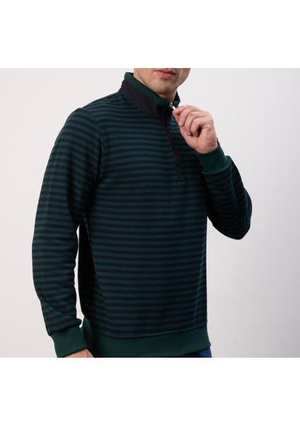 Fermuar Yaka Nefti Regular Fit Çizgili fiyatları