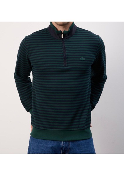 Fermuar Yaka Nefti Regular Fit Çizgili fırsatları