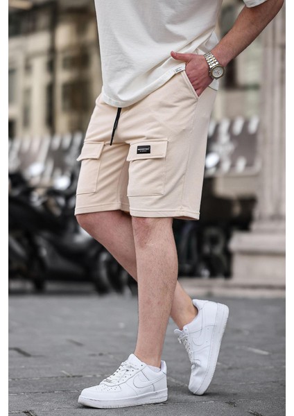 Bej Erkek Basic Şort 6533