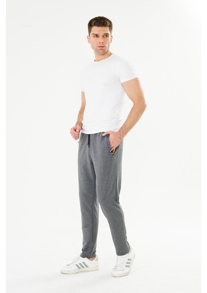Büyük Beden Erkek Pamuklu Fermuarlı Cepli Eşofman Altı Antrasit M. 7814B-A fiyatları