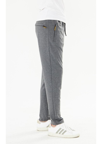 Büyük Beden Erkek Pamuklu Fermuarlı Cepli Eşofman Altı Antrasit M. 7814B-A indirimleri