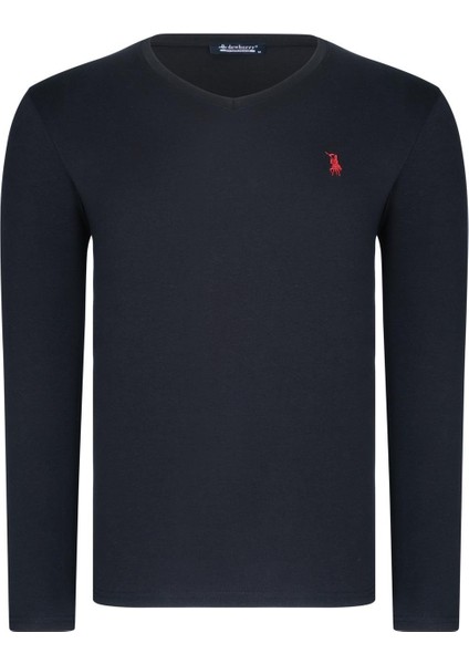 Üçlü Set T8587 Dewberry V Yaka Erkek Sweatshırt-Siyah-Lacivert-Bordo fırsatları