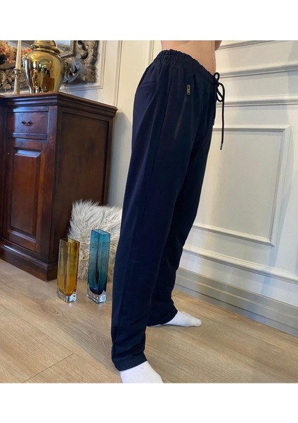 Erkek Lacivert Standart Fit Normal Kesim 2 Iplik Cepli Rahat Pamuklu Jogger Eşofman Altı -E-MG001041 fiyatları