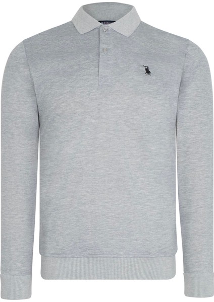 V9007 Dewberry Erkek Sweatshırt-Gri