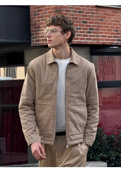 Erkek Pamuklu Mont Ceket Vizon fiyatları