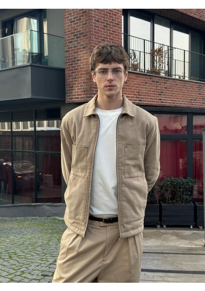 Erkek Pamuklu Mont Ceket Vizon fırsatları