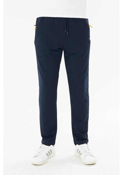 Büyük Beden Erkek Pamuklu Fermuarlı Cepli Eşofman Altı Lacivert 7814B-L modelleri