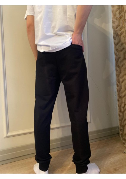Erkek Siyah Standart Fit Normal Kesim 2 Iplik Cepli Cool & Comfort Pamuklu Jogger Eşofman Altı modelleri