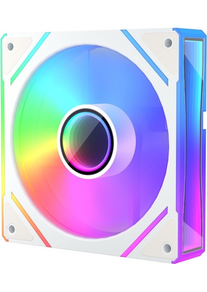 Fc7 120MM Argb Pwm Tekli Ayna Tasarımlı Beyaz Kasa Fanı