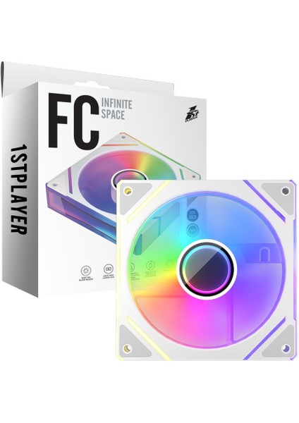 Fc7 120MM Argb Pwm Tekli Ayna Tasarımlı Beyaz Kasa Fanı indirimleri