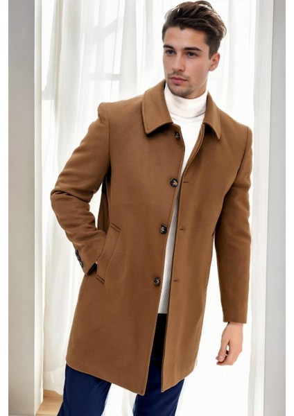 PLT9364 Dewberry Erkek Palto-Camel