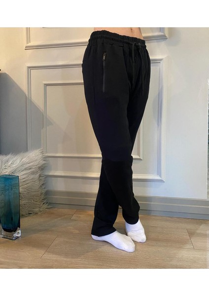 Erkek Siyah Standart Fit Normal Kesim 2 Iplik Cepli Rahat Pamuklu Jogger Eşofman Altı - Ultra Kalite fiyatları